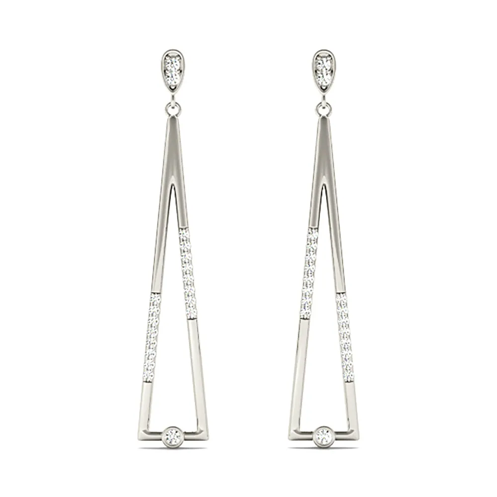 0.25 ctw Diamond Modern Drop Earrings