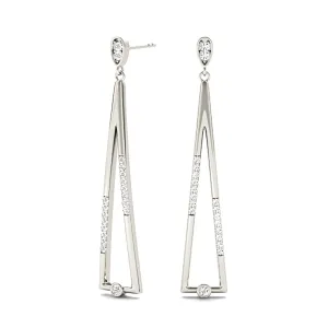 0.25 ctw Diamond Modern Drop Earrings