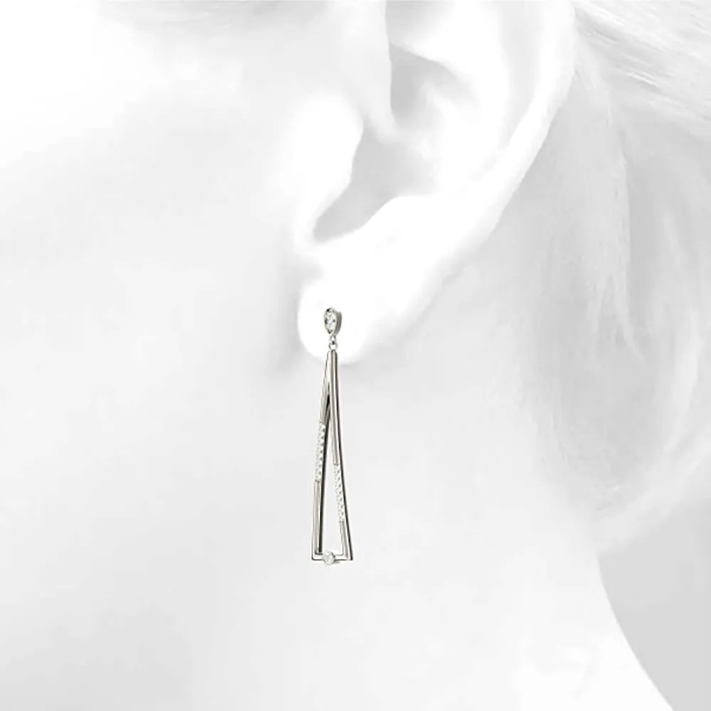 0.25 ctw Diamond Modern Drop Earrings