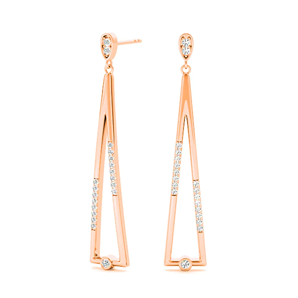 0.25 ctw Diamond Modern Drop Earrings