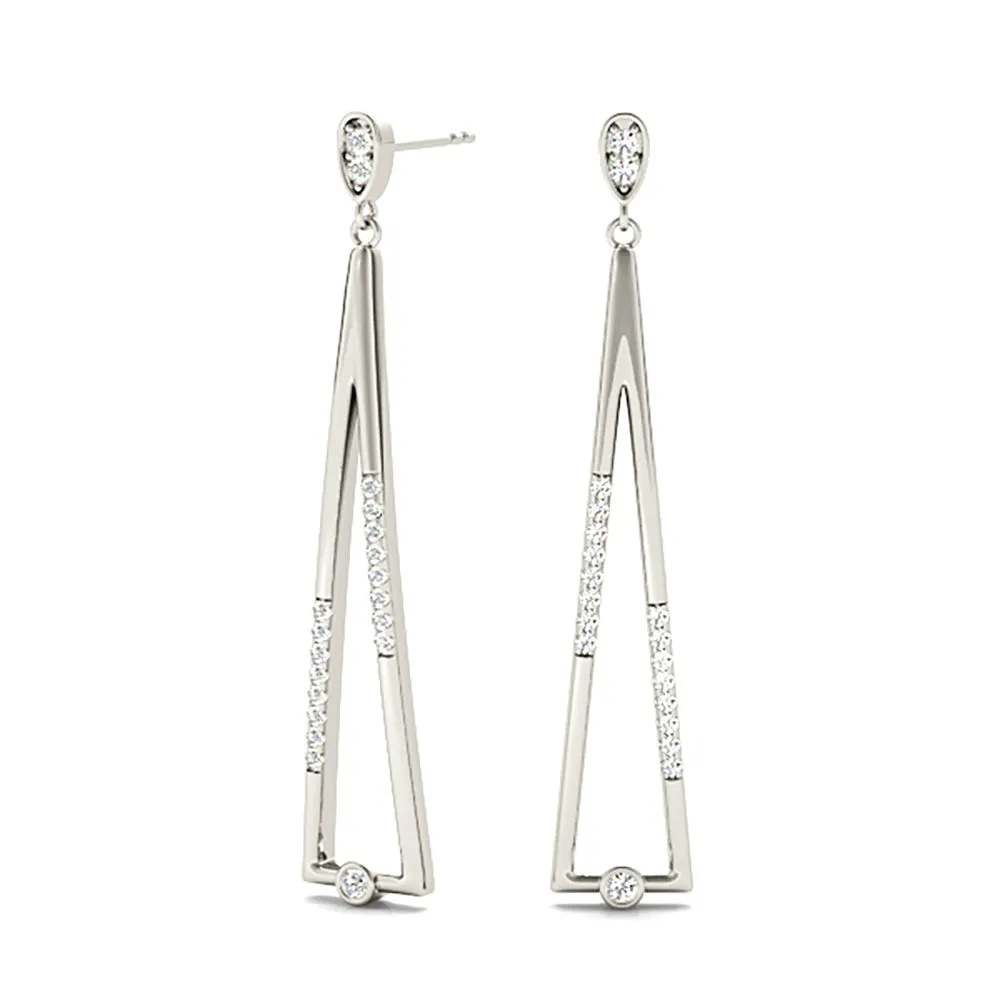 0.25 ctw Diamond Modern Drop Earrings