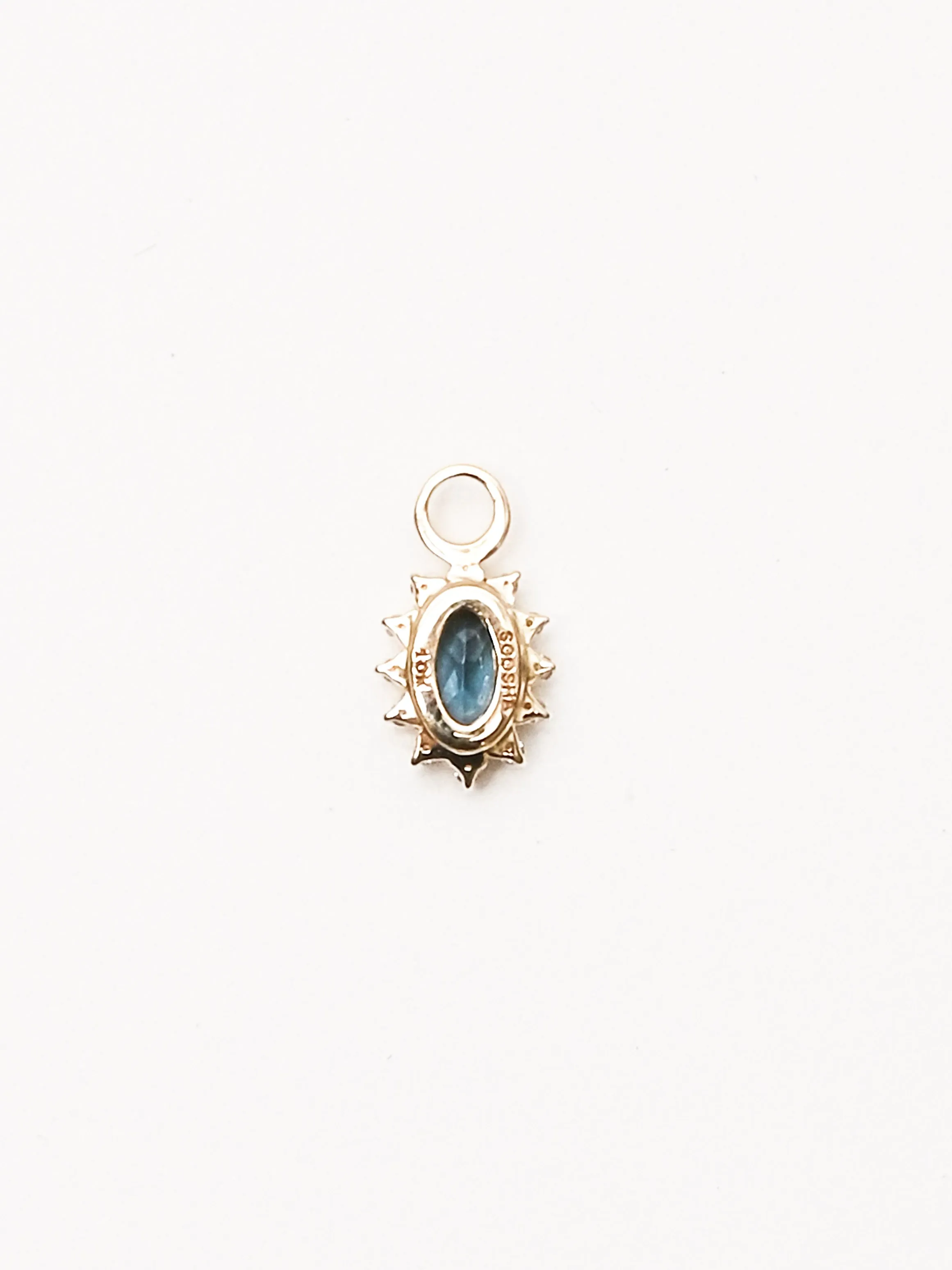 10K Blue Topaz The Diana Charm