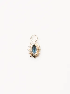 10K Blue Topaz The Diana Charm