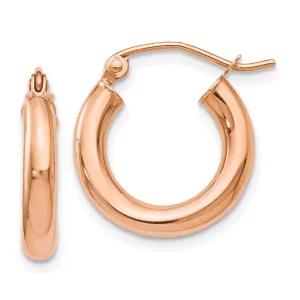 10KT Rose Gold 16.5X13MM Hoop Earrings