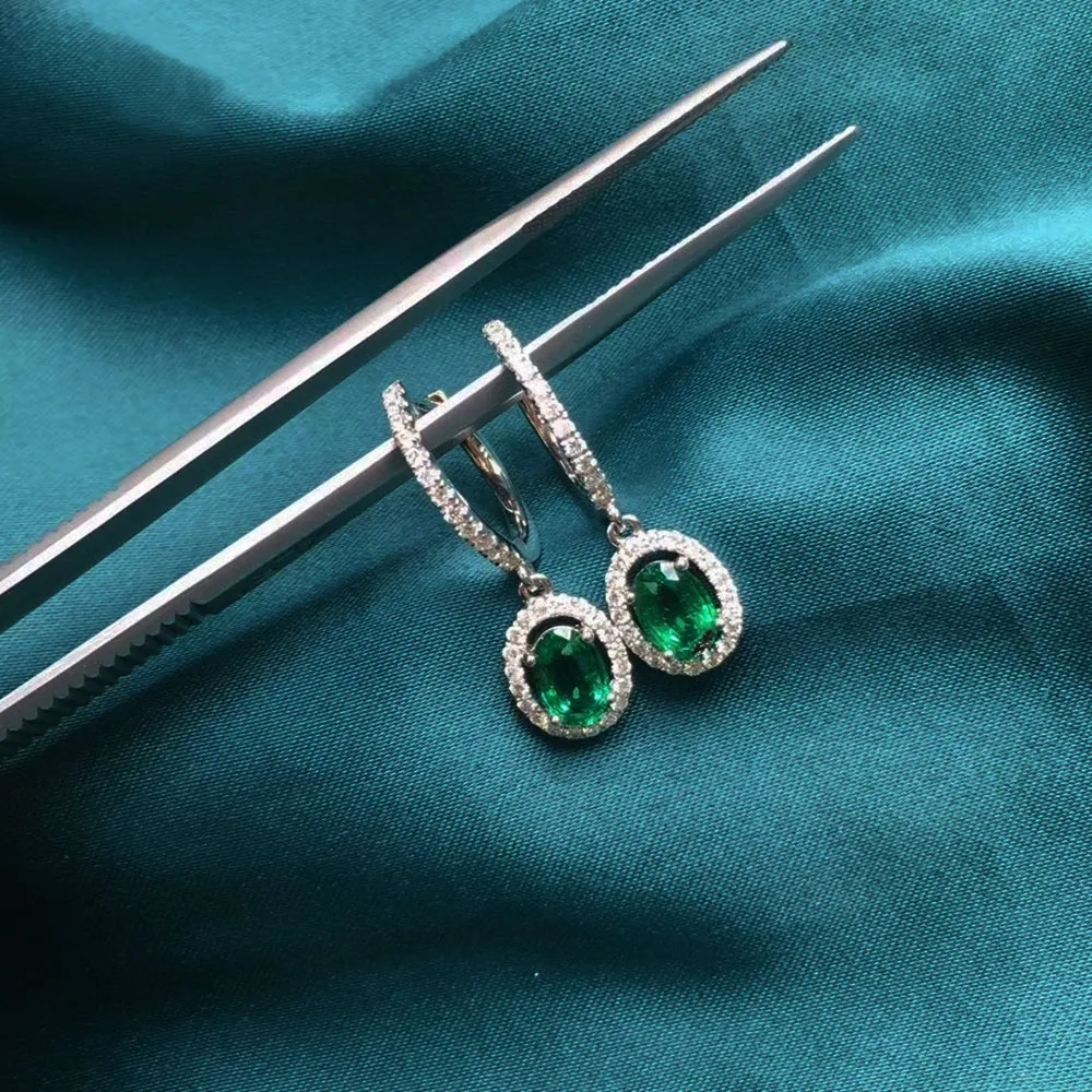 1.3ct Emerald Earrings