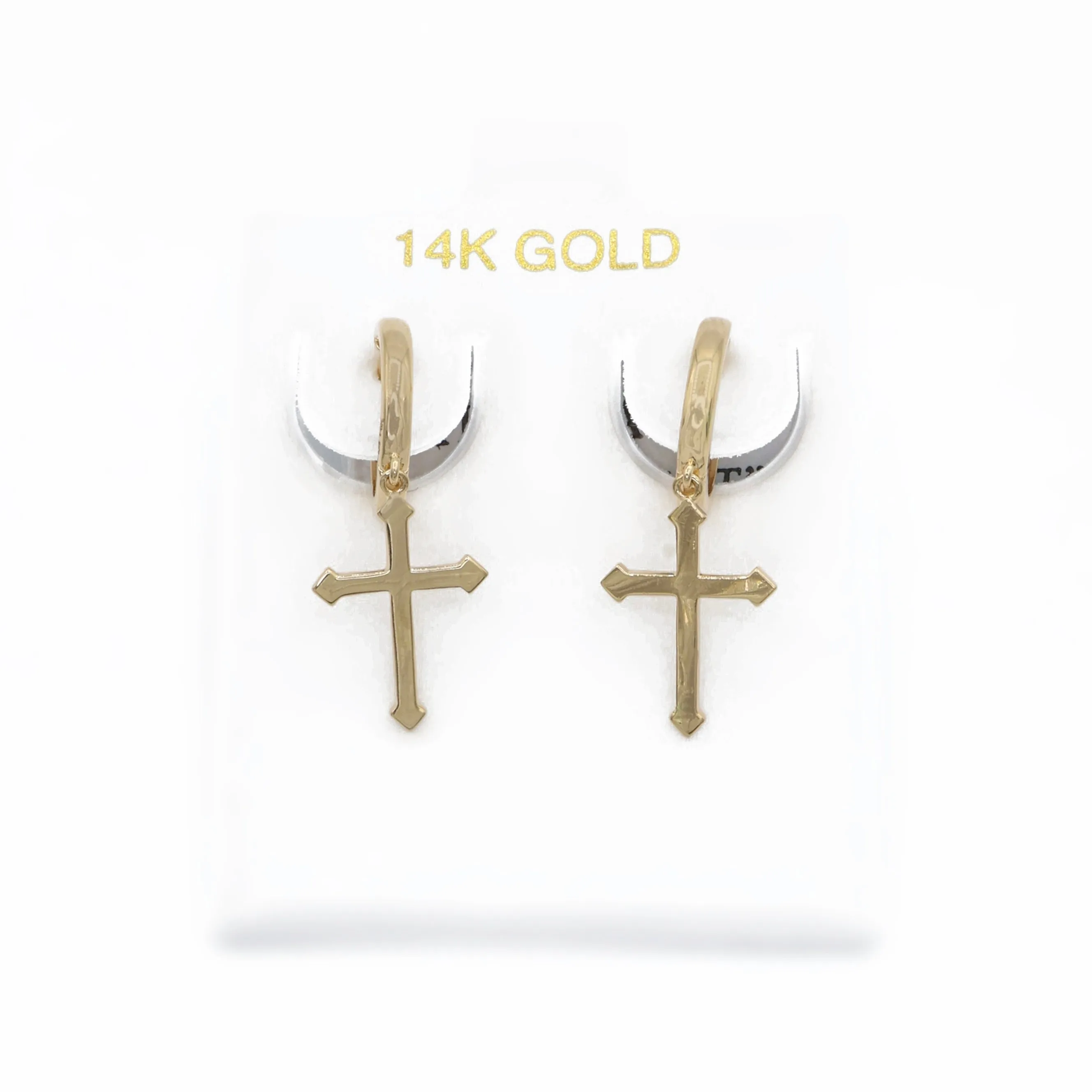 14k Cross Hoop Earrings JTJ™