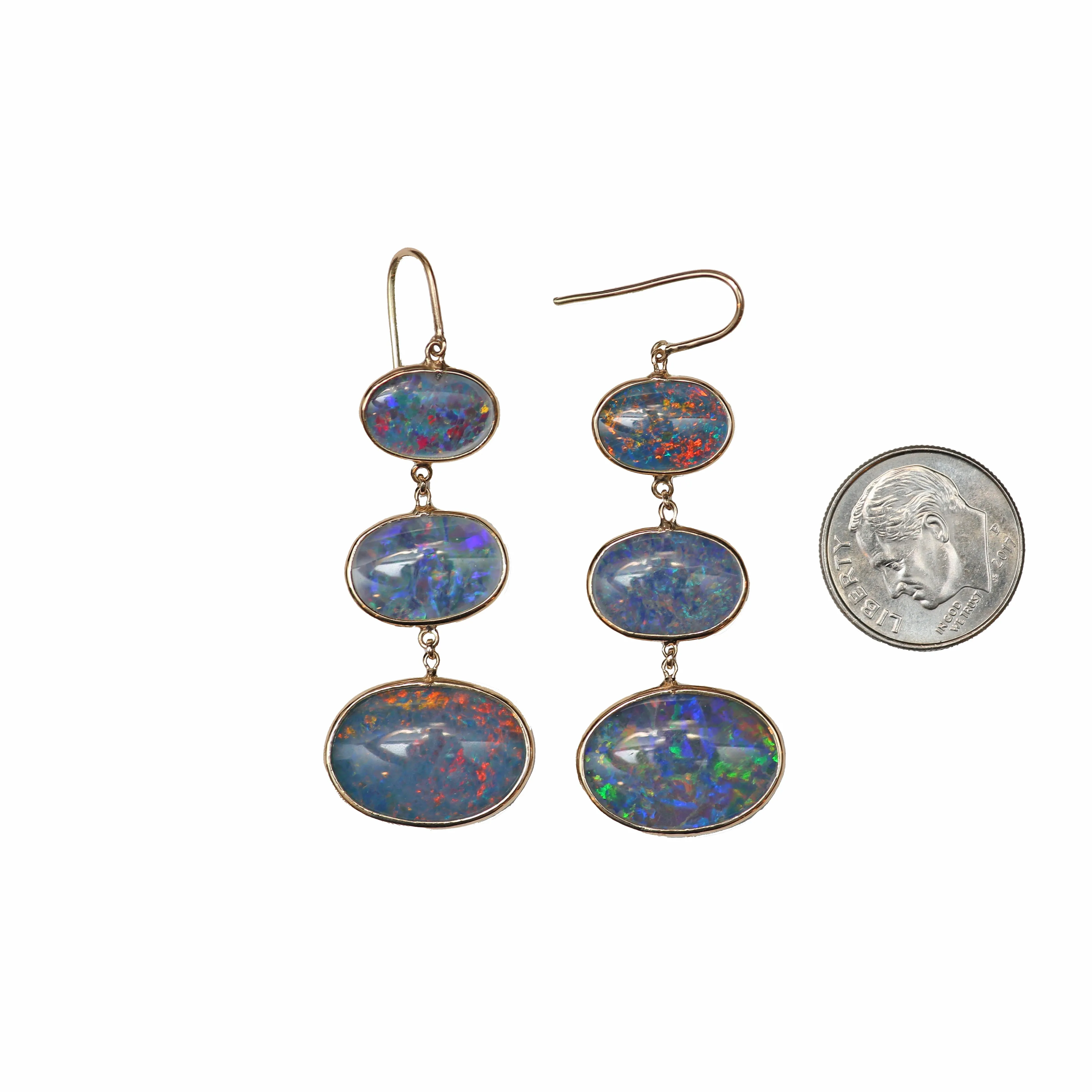 14k Opal Doublet Earrings