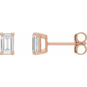 14K Rose 3/4 CTW Lab-Grown Diamond Earrings