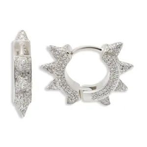 14k Spike Hoop Earrings 1.4ctw