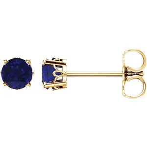 14K Yellow Sapphire 4-Prong Scroll Setting® Stud Earrings