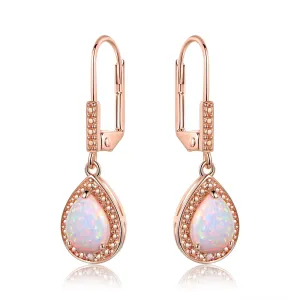 18K Gold Plated Opal Drop Earrings
