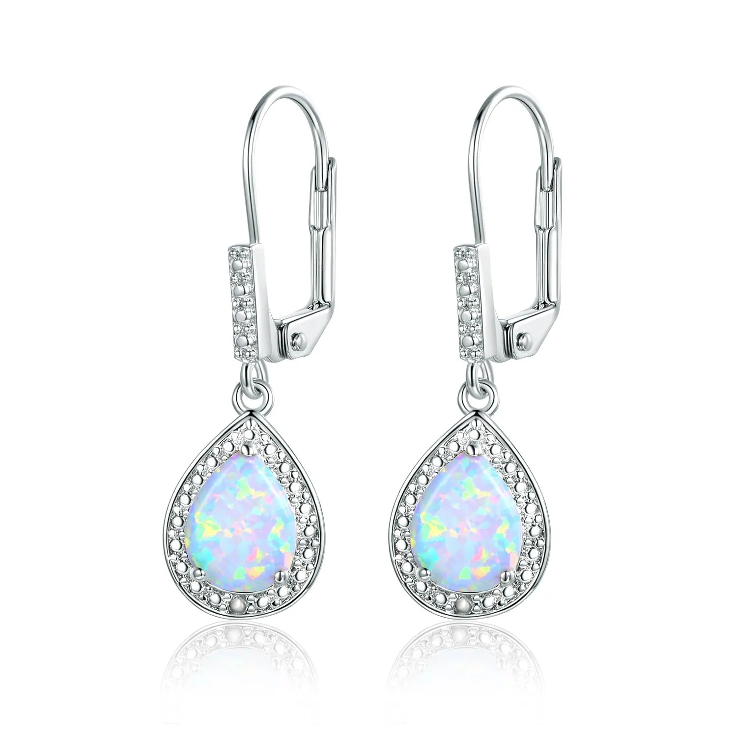 18K Gold Plated Opal Drop Earrings