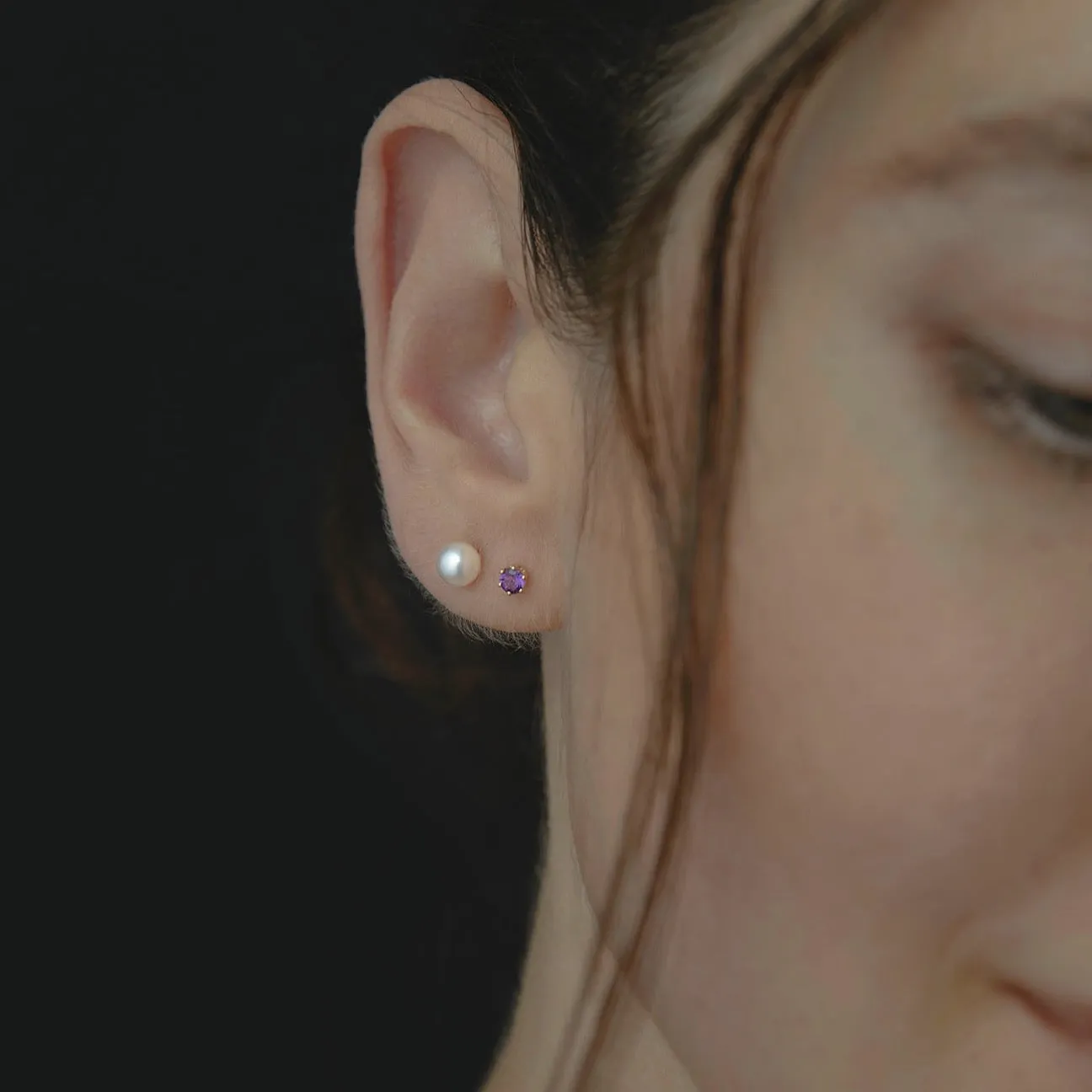 3mm Amethyst Studs | E1902AM