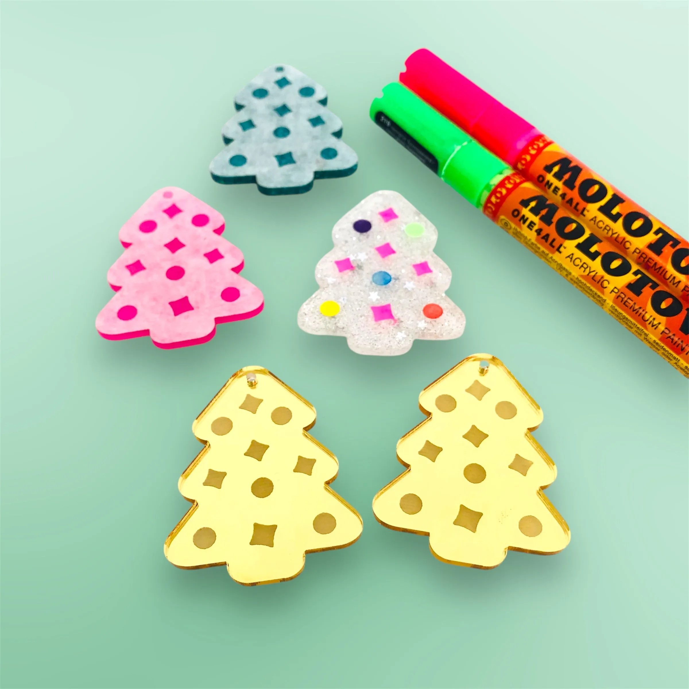 45mm Sparkle Tree - 5 Pairs