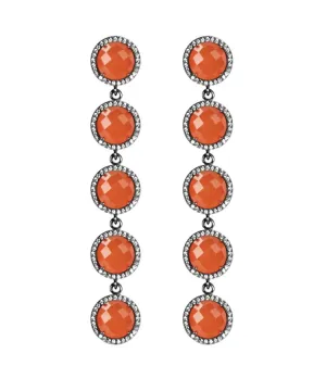 5-Stud Drop Earrings