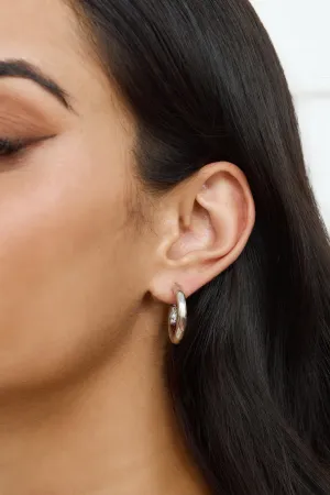 925 Sliver Through My Eyes Earrings Silver
