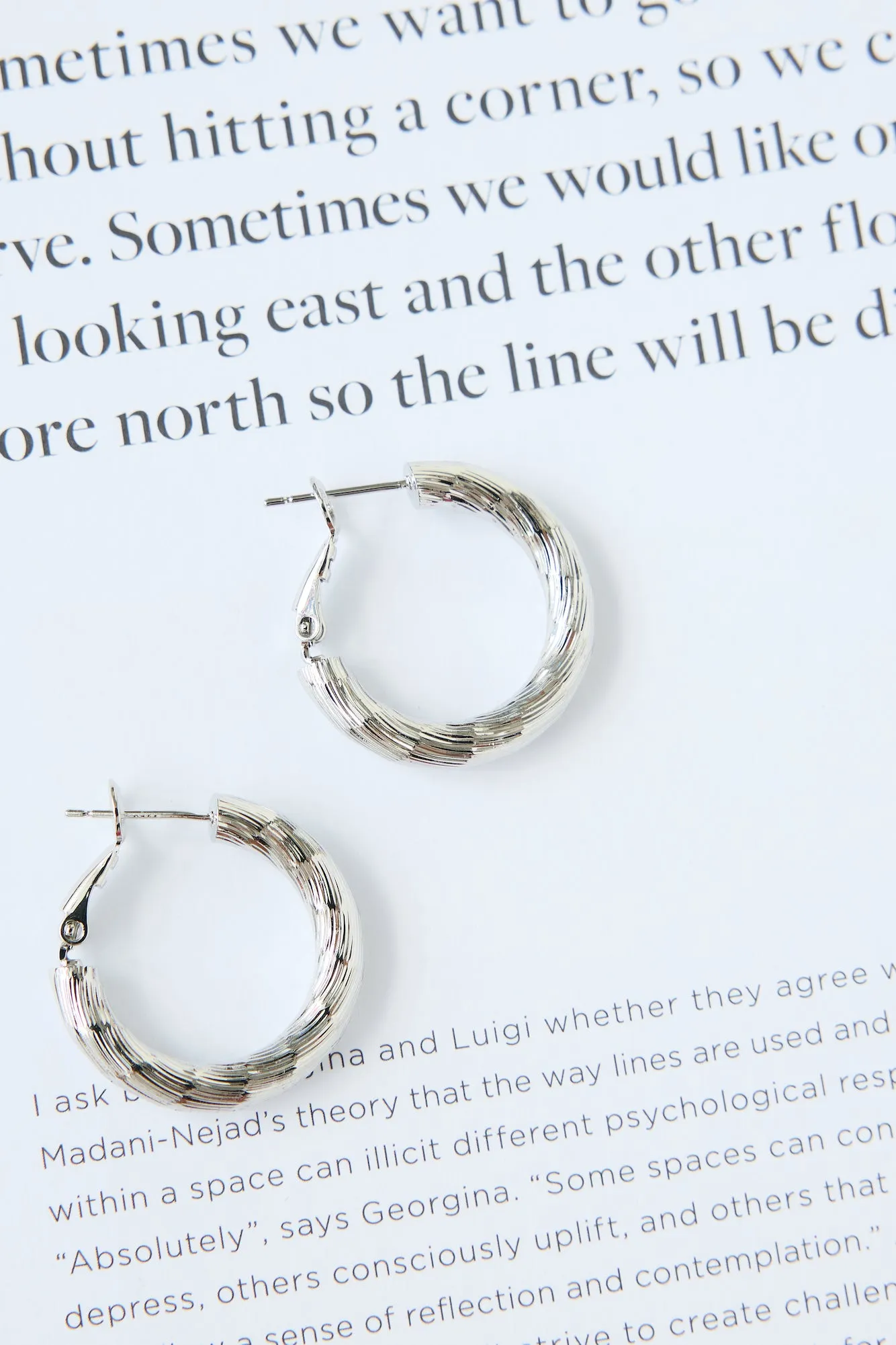 925 Sliver Through My Eyes Earrings Silver