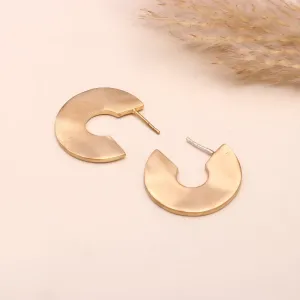 925 Sterling Silver Modern Cutout Hoop Earrings
