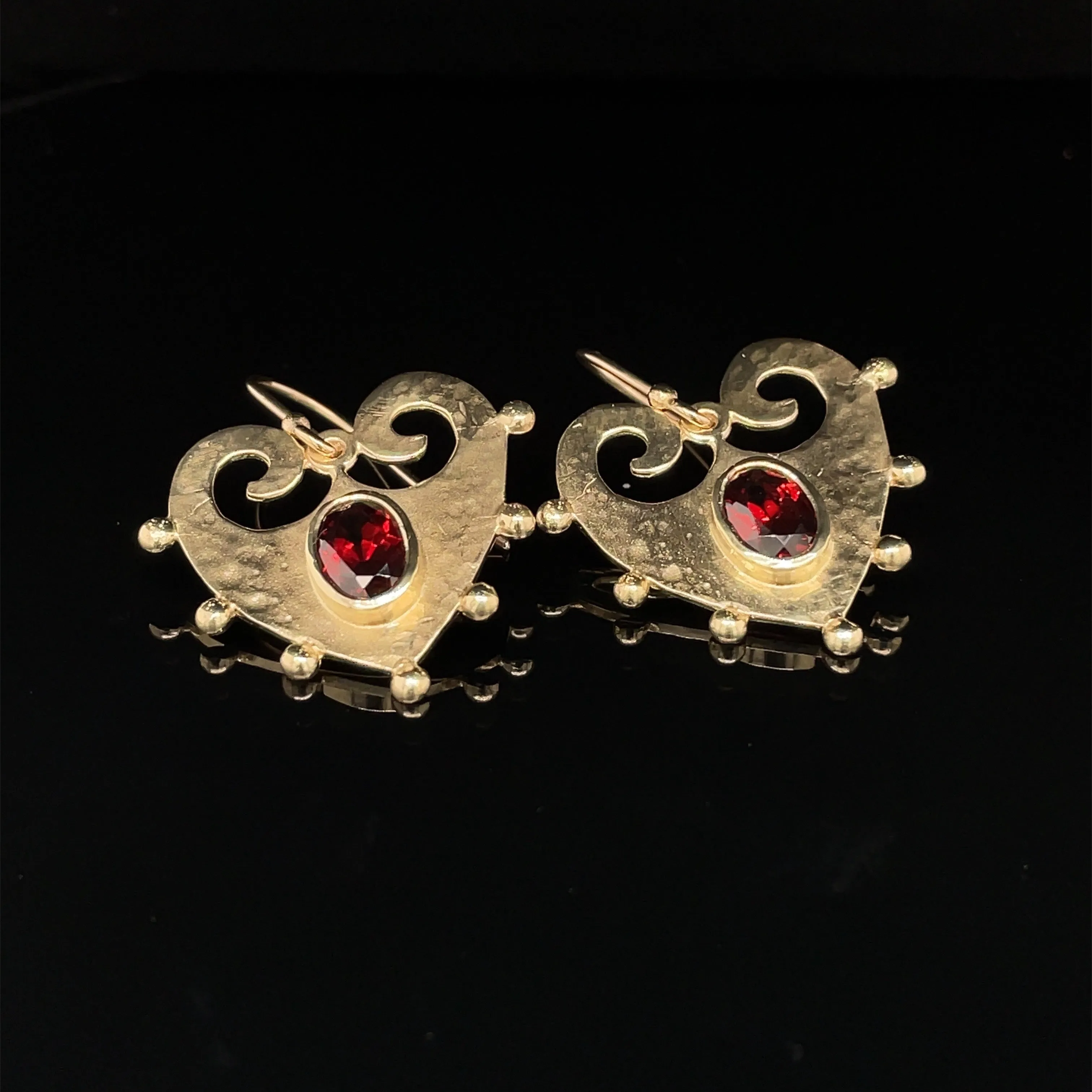 9ct Gold Heart Earrings