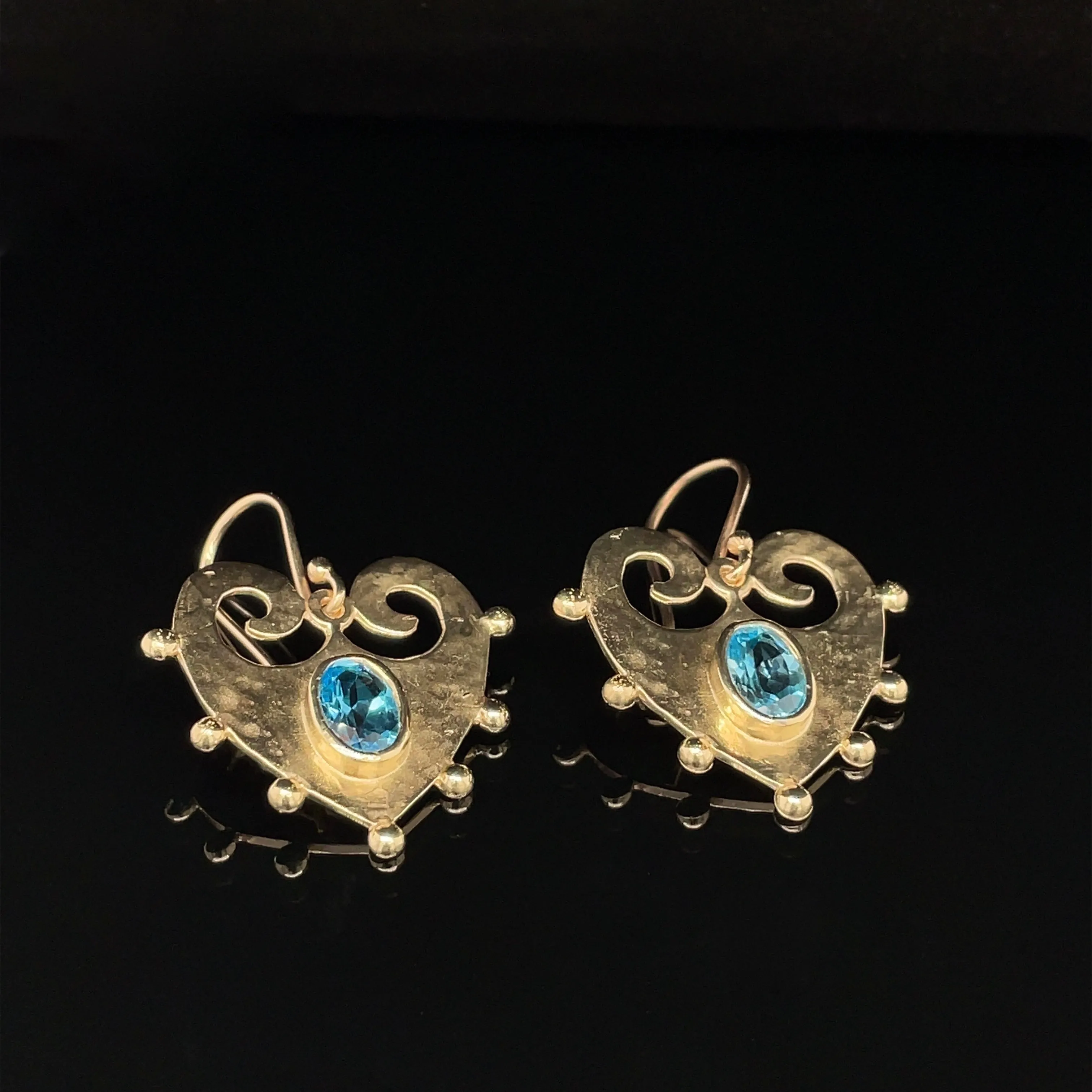 9ct Gold Heart Earrings