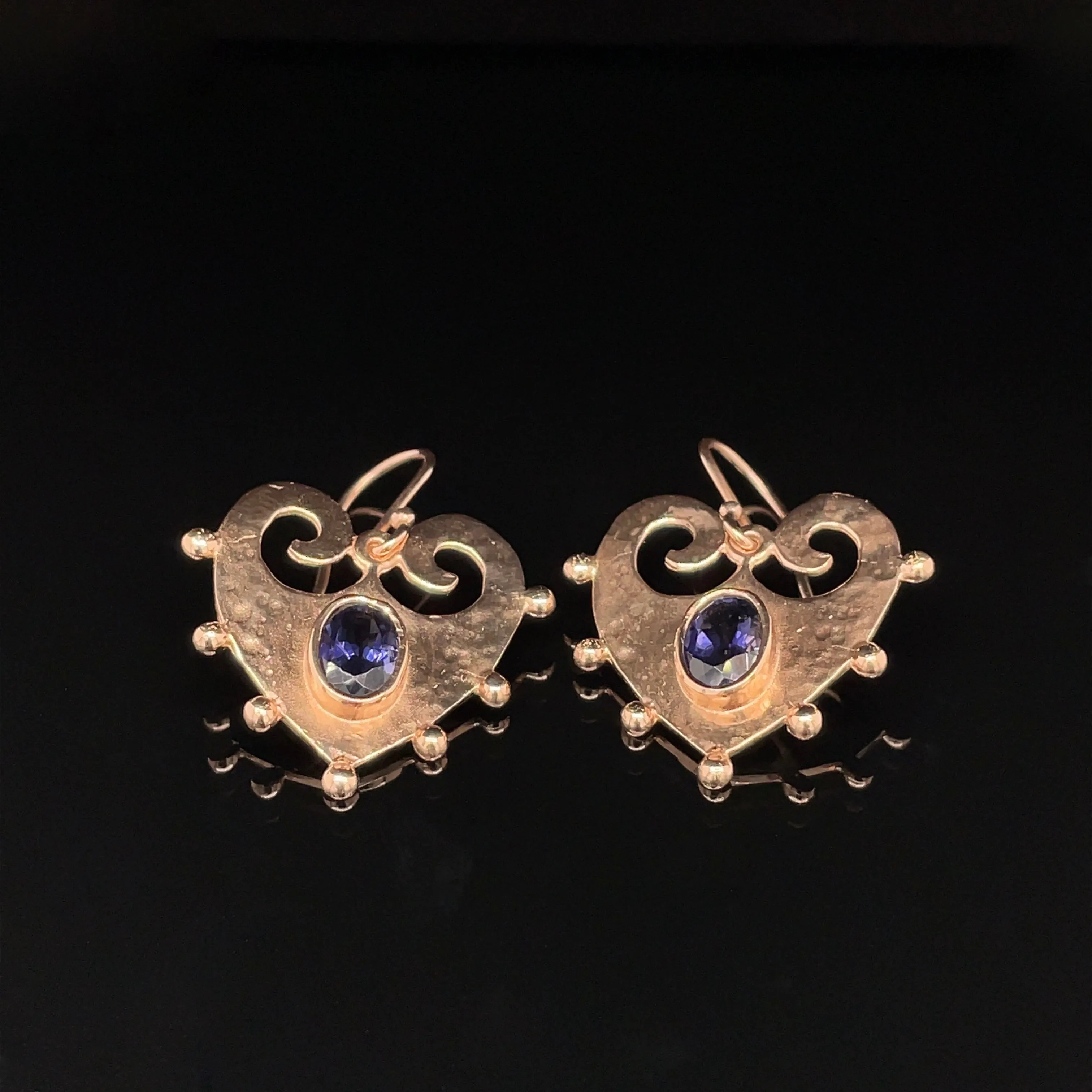 9ct Gold Heart Earrings