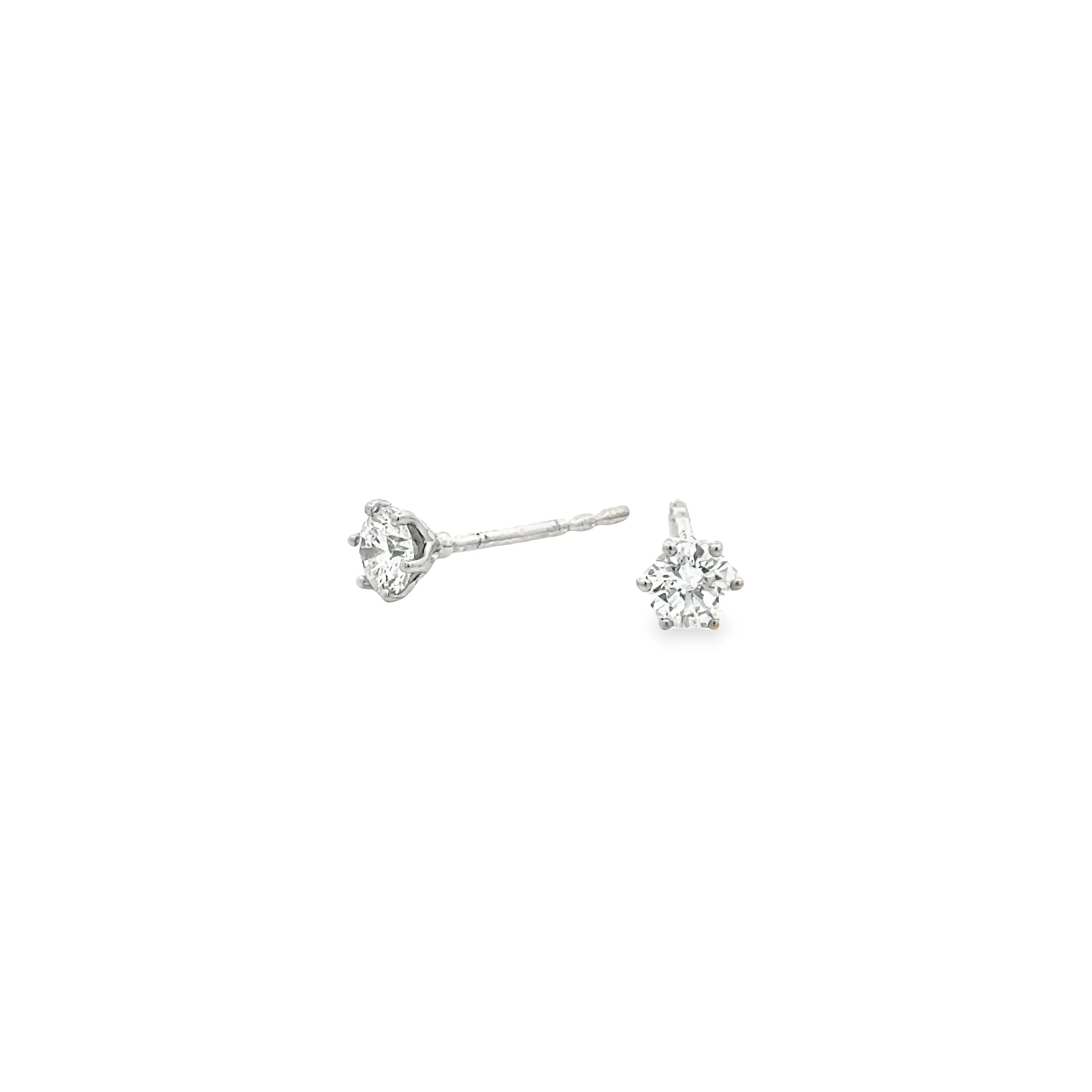 9ct White Gold Round Lab Grown Diamond Stud Earrings TDW= 0.50ct