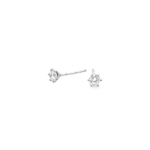 9ct White Gold Round Lab Grown Diamond Stud Earrings TDW= 0.50ct