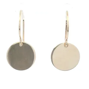 9CT Y/GOLD DISC EAR 11.2MM