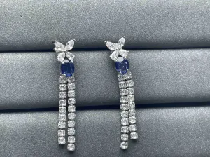 A1081 Blue Sapphire Earrings