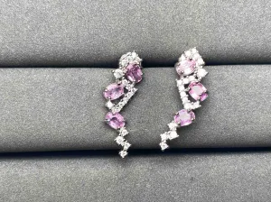 A6287 Pink Sapphire Earrings