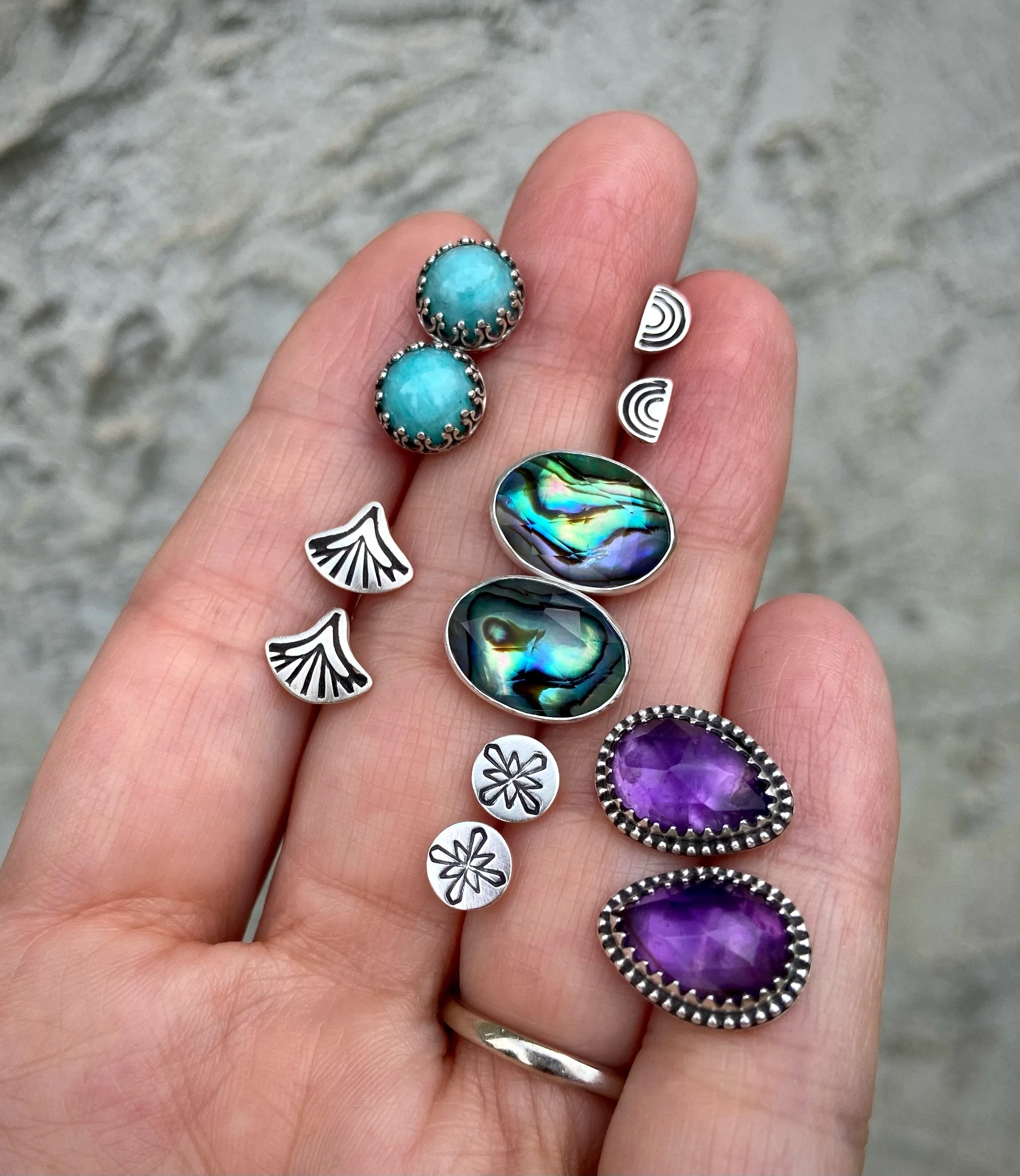Amazonite Studs