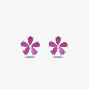 Amethyst Earrings For Women-  925 Sterling Silver Rhodium Plated