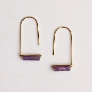 Amethyst Gemstone Drop Earrings