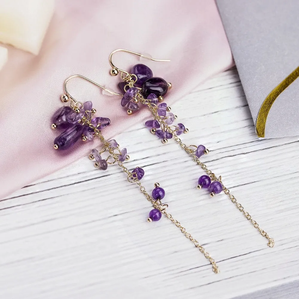 Amethyst Purple Earrings
