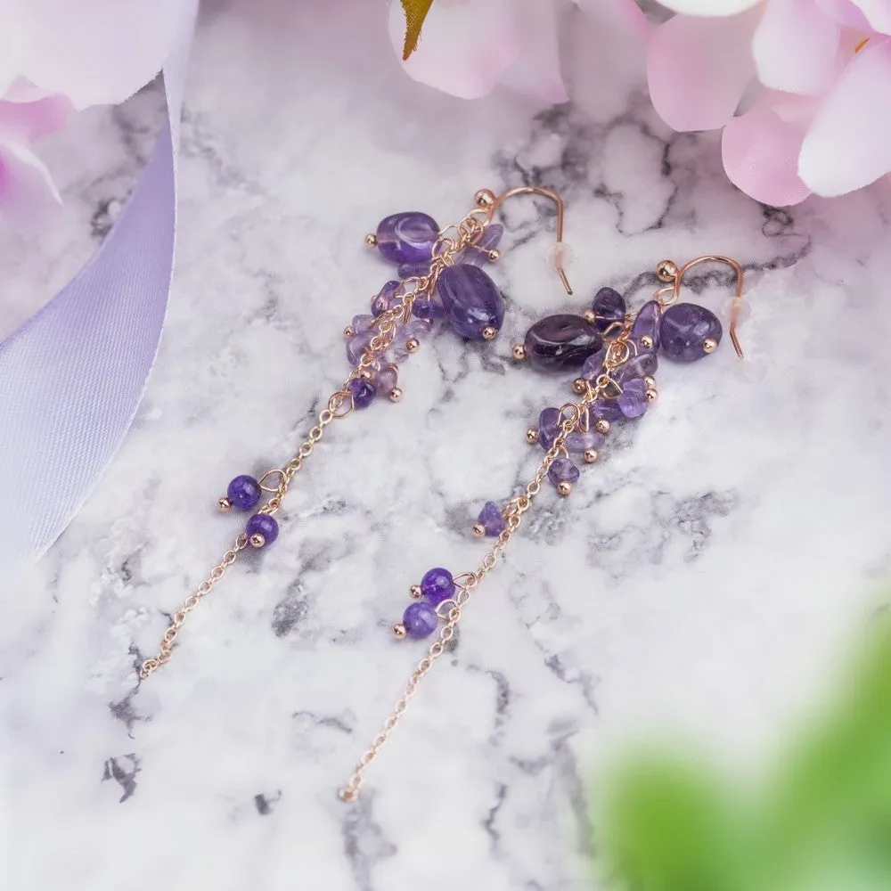 Amethyst Purple Earrings