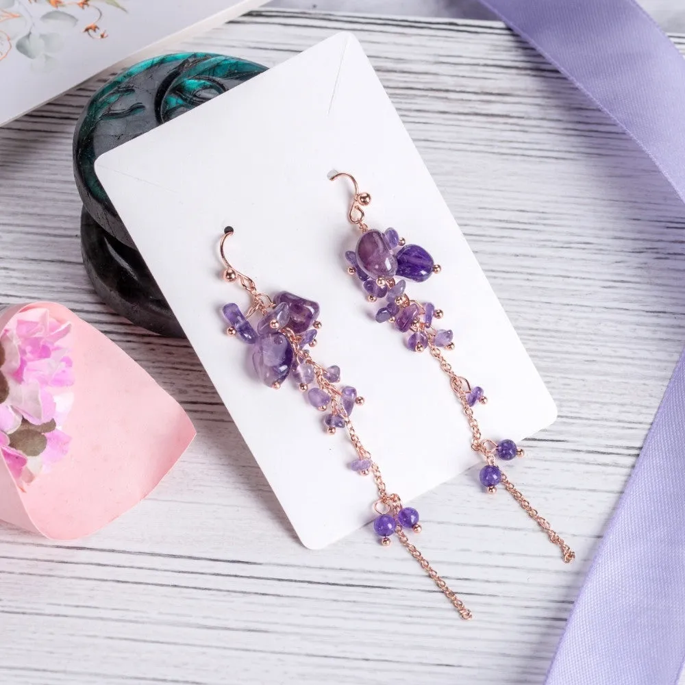 Amethyst Purple Earrings