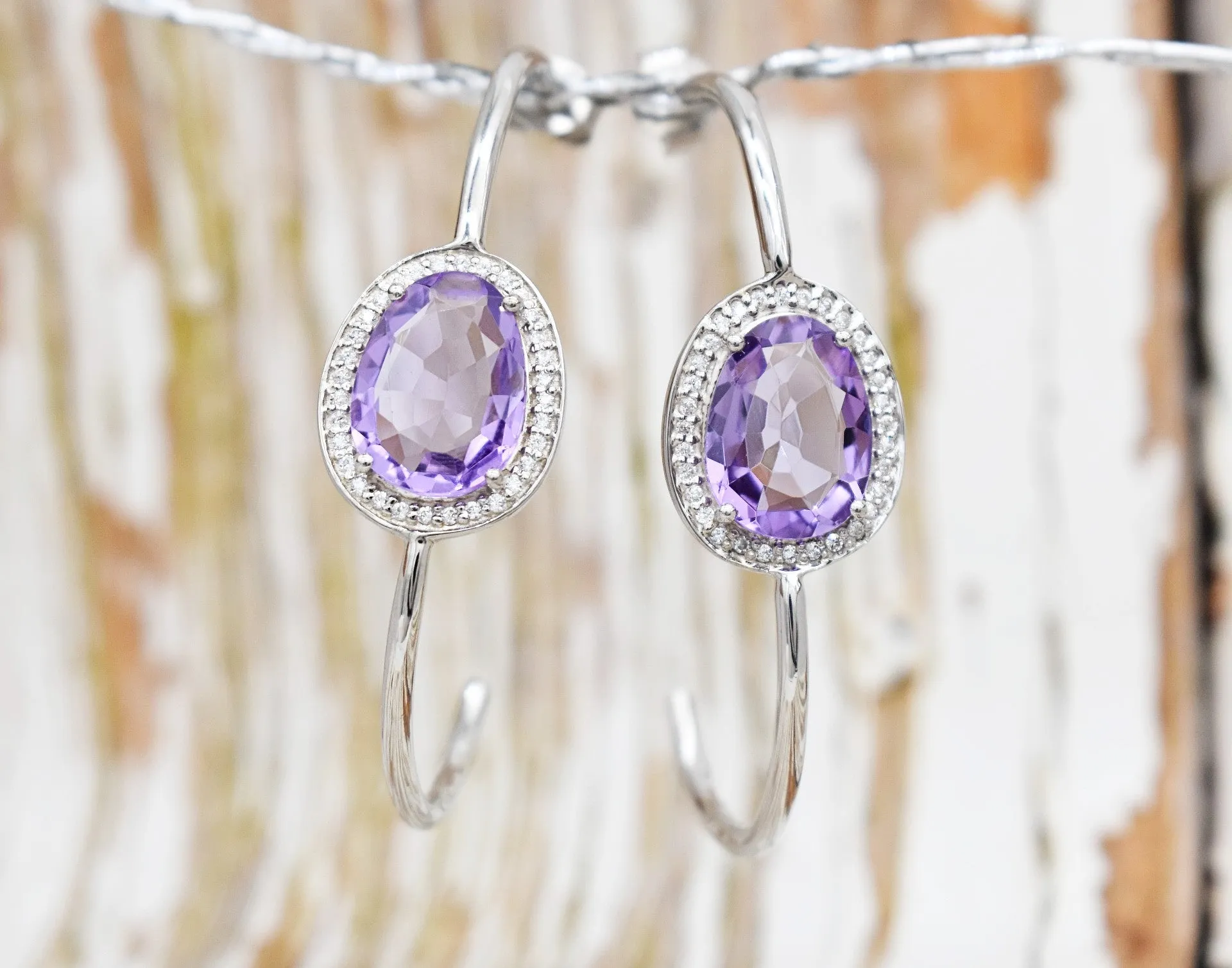AMETHYST SILVER EARRINGS