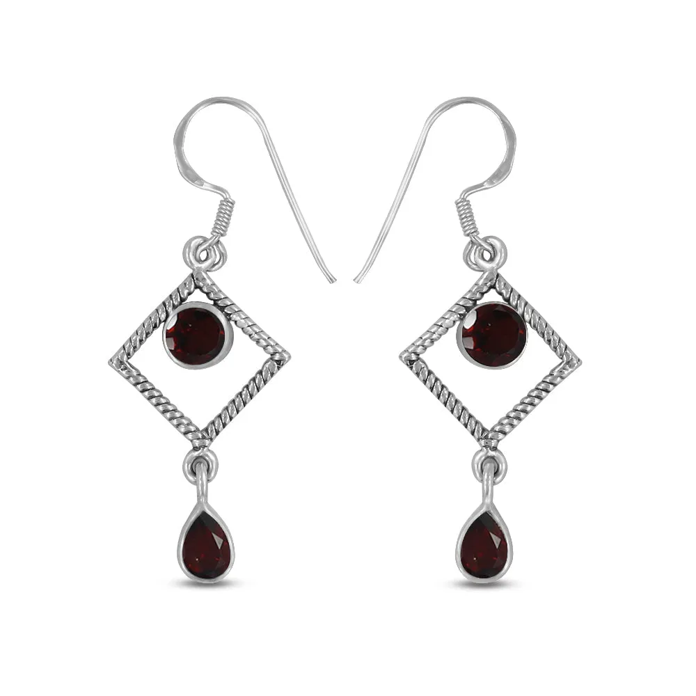 Amethyst Silver Earrings