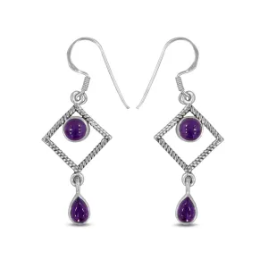 Amethyst Silver Earrings