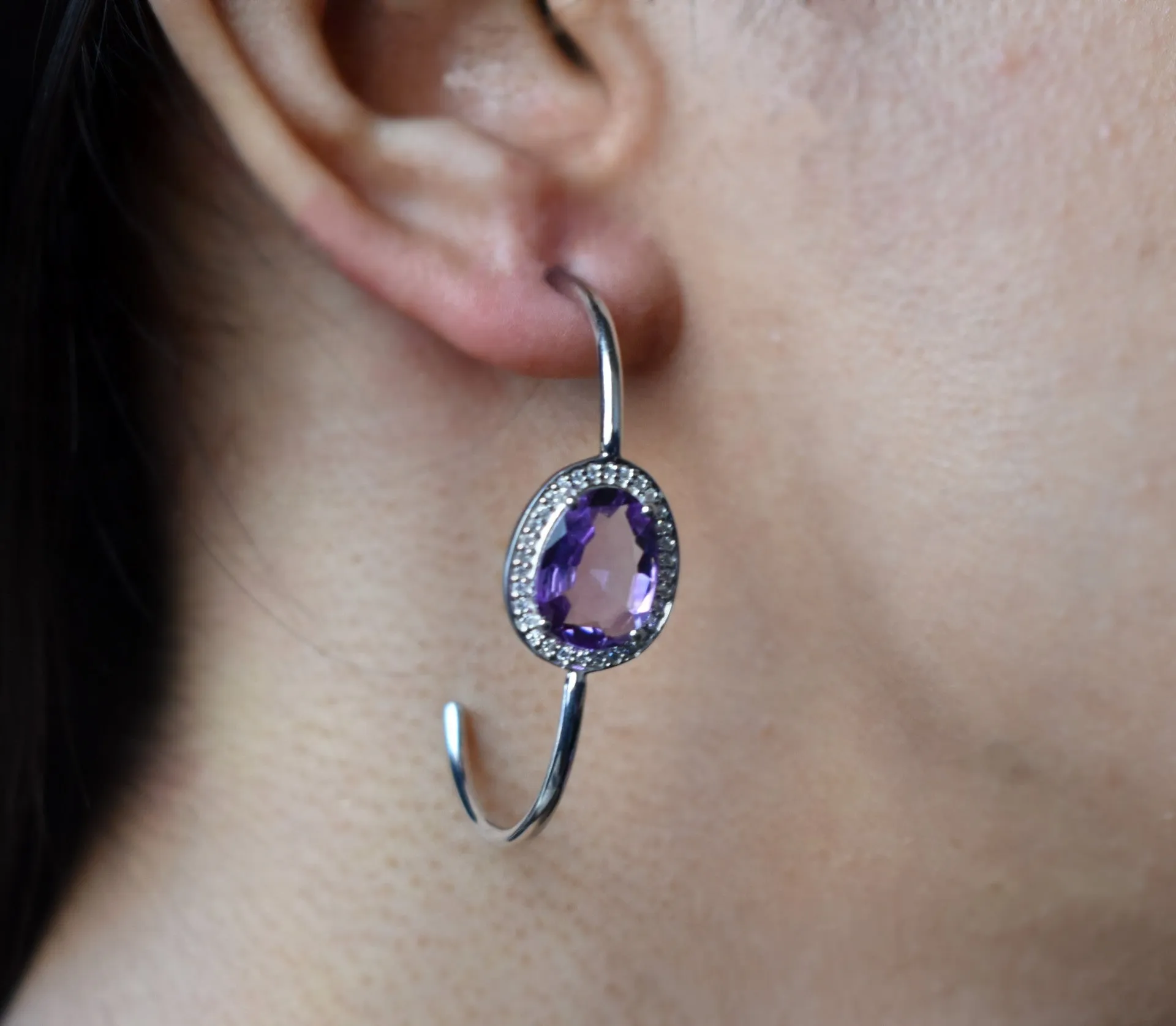 AMETHYST SILVER EARRINGS