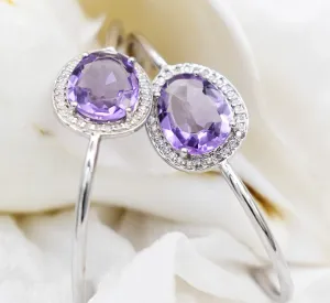 AMETHYST SILVER EARRINGS