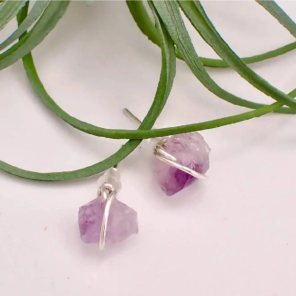 Amethyst Stud Earrings
