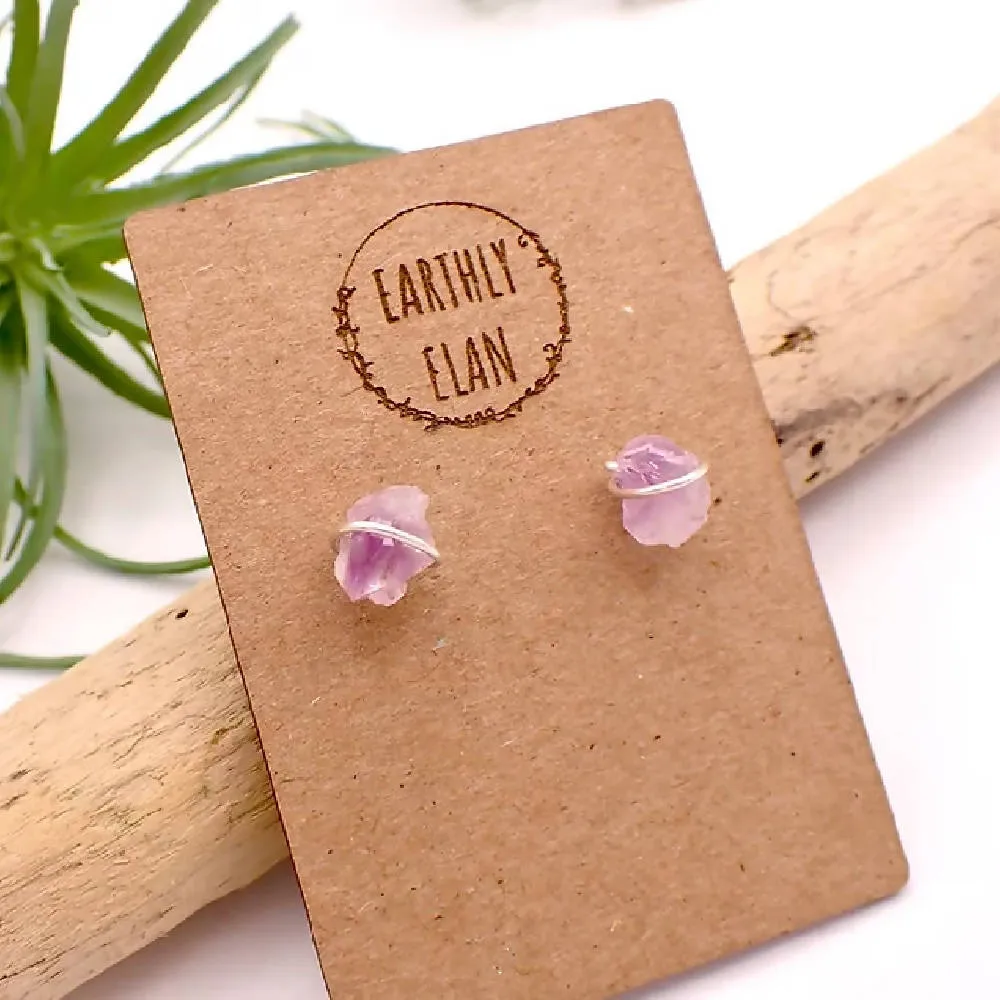 Amethyst Stud Earrings