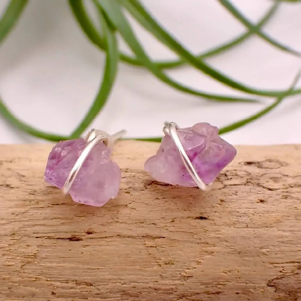 Amethyst Stud Earrings