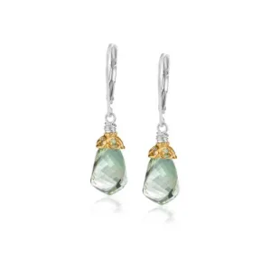 Anatoli Collection Green Amethyst Earrings