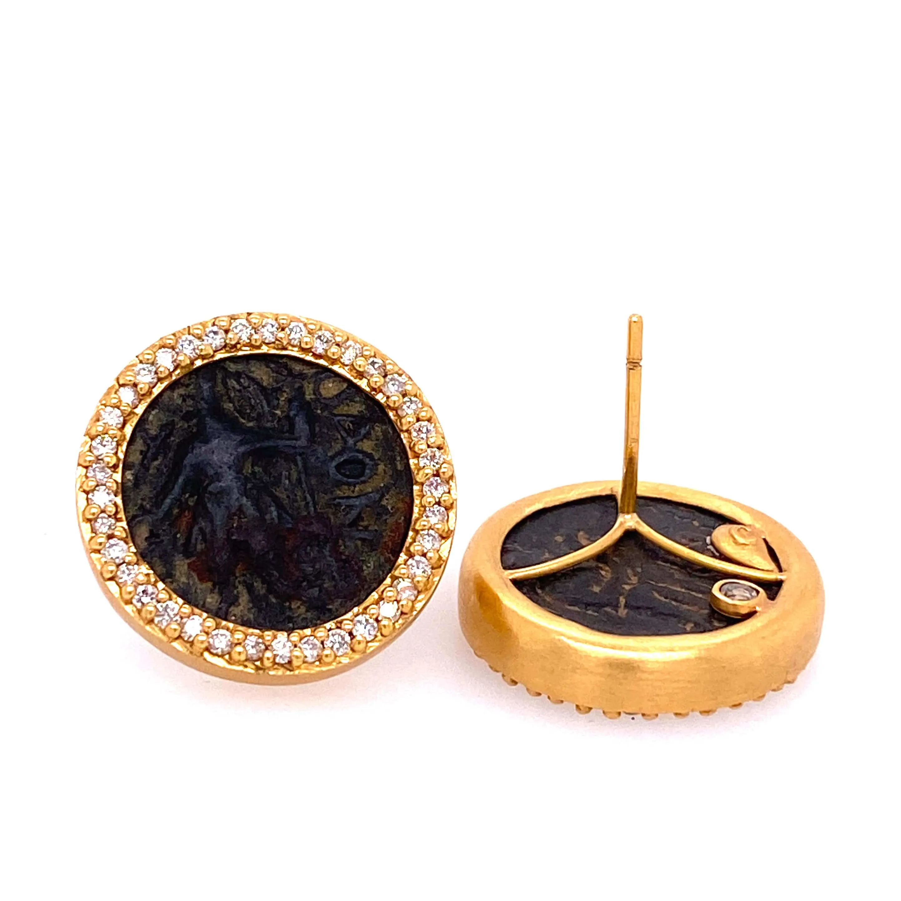 Ancient Kushan Coin Earrings