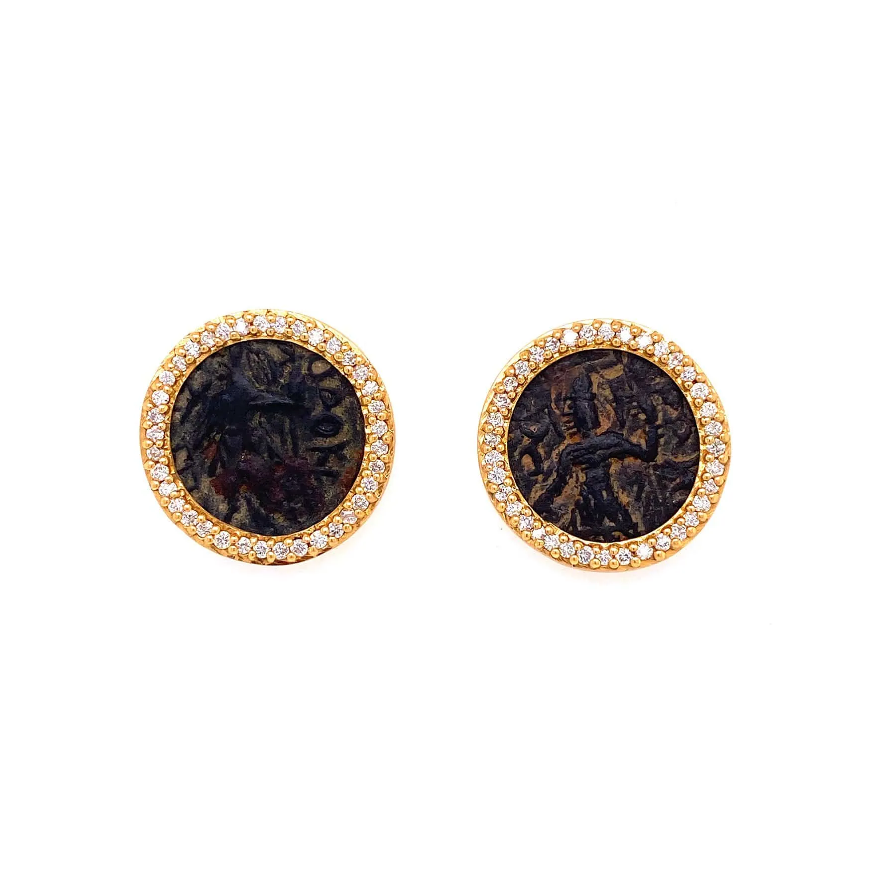 Ancient Kushan Coin Earrings