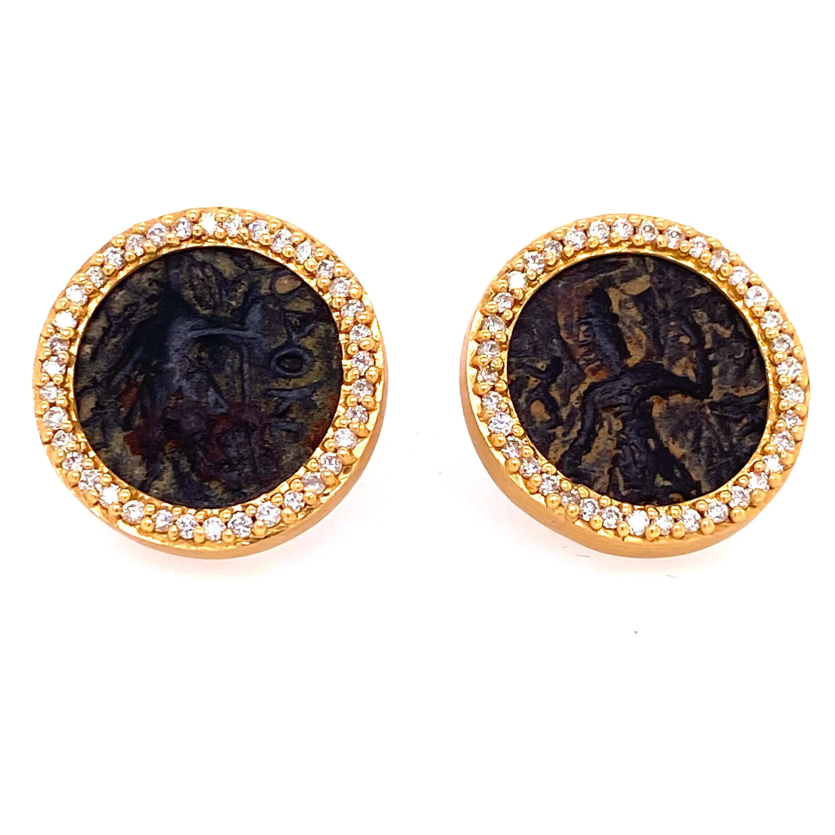 Ancient Kushan Coin Earrings