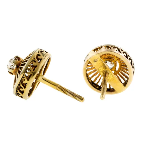 Antique Diamond Stud Earrings