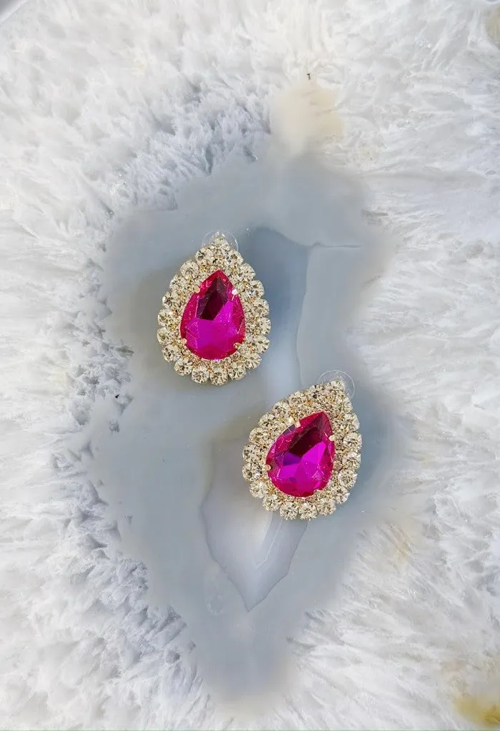 Aurora Earrings-Pink